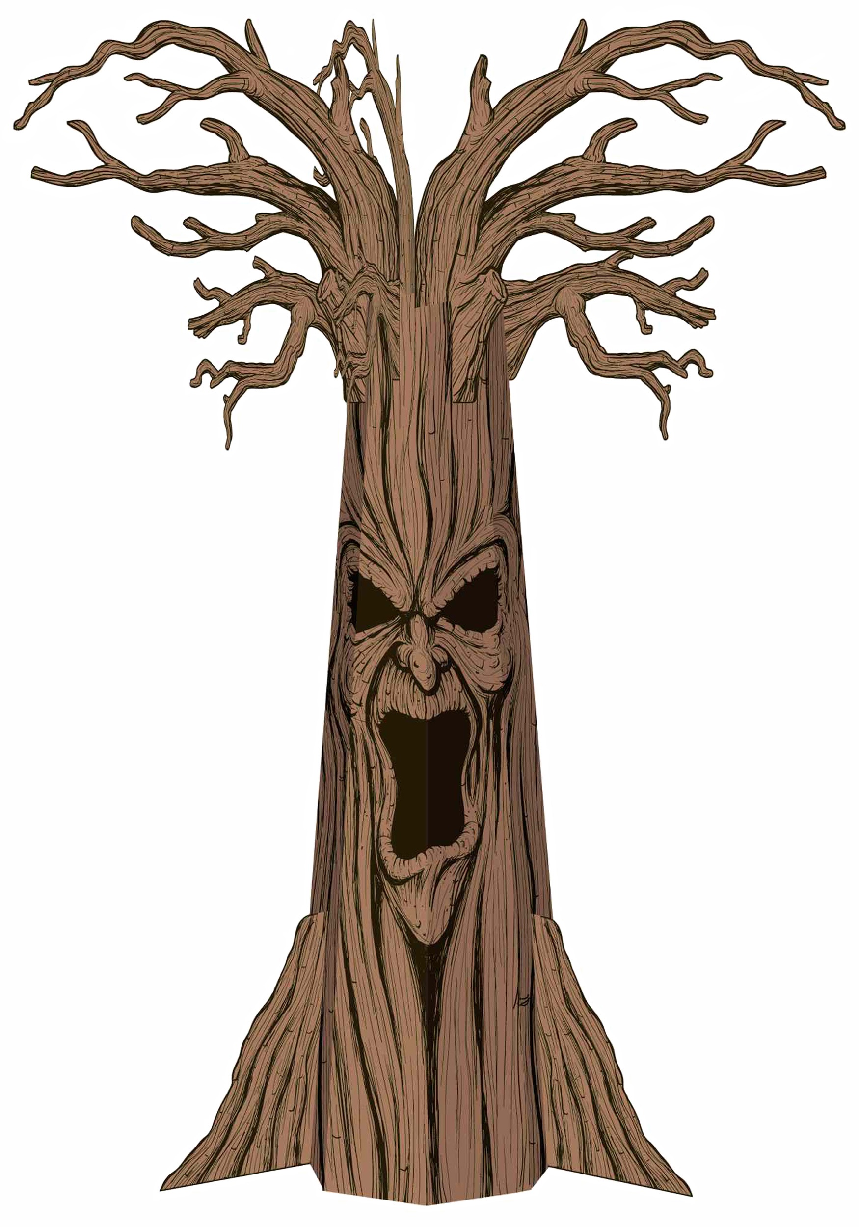 Spooky tree clipart outline - ClipartFox