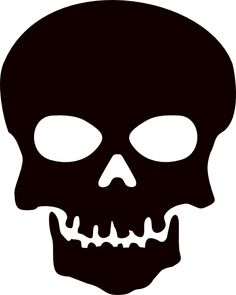 scary scull Clip Art | Vector Clip Art of a Frightening Black and ...