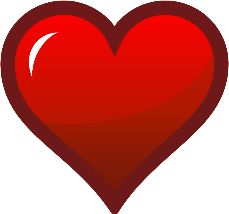 Red heart clipart png