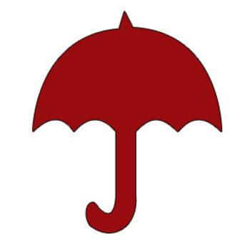 Red umbrella clipart