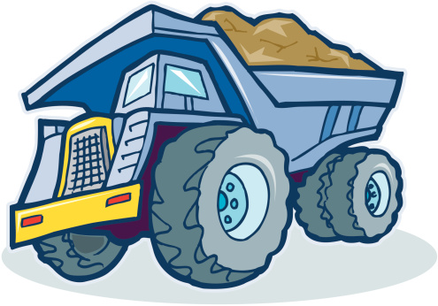 Cartoon Of The Construction Truck Clip Art, Vector Images ...
