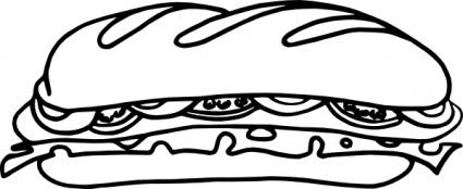 One Jean Food Sandwich Vic Sub Cartoon vector, free vector ...