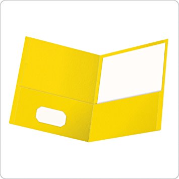Amazon.com : Oxford Twin Pocket Folders, Letter Size, Yellow, 25 ...