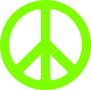 Neon Green Peace Sign Clip Art - vector clip art ...