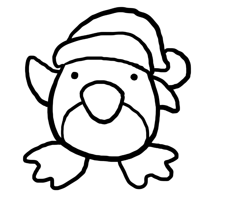 Izzy Bean illustrations: How To Draw A Cute Christmas Penguin - A ...