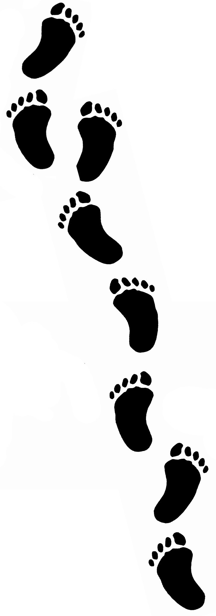 Footprints clipart black and white - ClipartFox