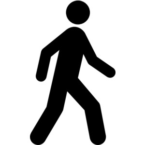 Walking human clipart