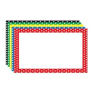 BORDER INDEX CARDS 4X6 POLKA DOT: Office Products