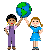 Martin Luther King clip art of two girls holding up an earth and ...
