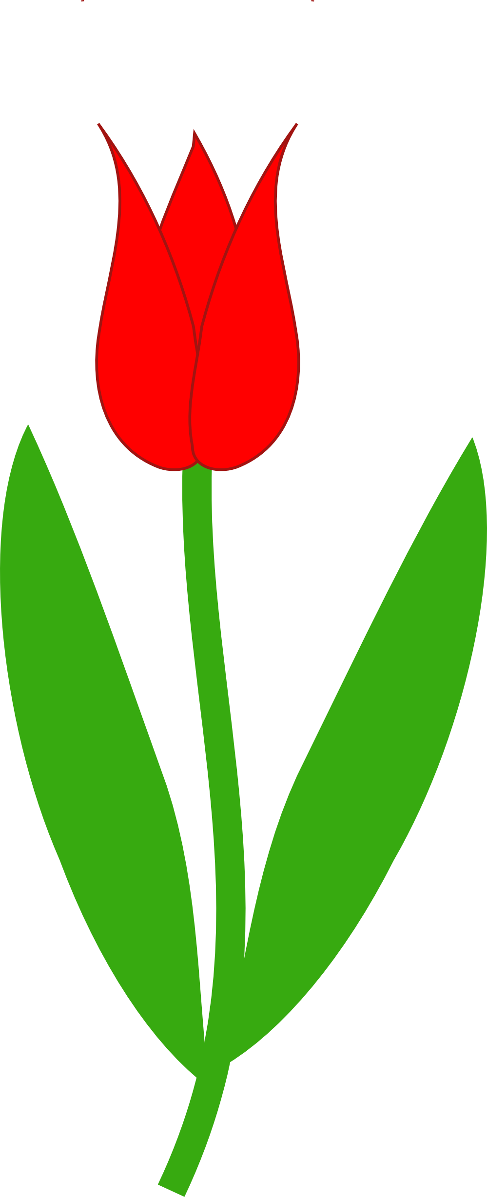 Clip Art: Red Tulip clipartist.net Poster Art