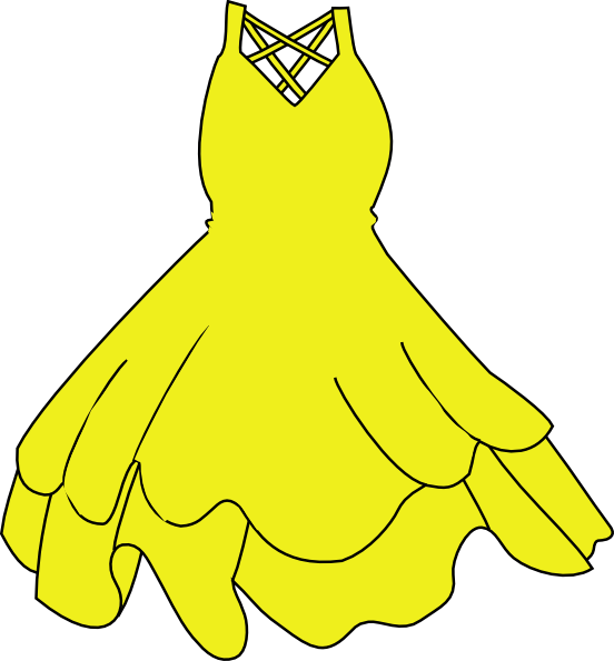 Yellow Dress Clip Art - vector clip art online ...