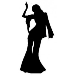 Female Disco Dancer 175cms Lifesize Cardboard Cutout
