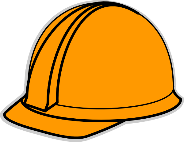 Orange Hard Hat clip art - vector clip art online, royalty free ...