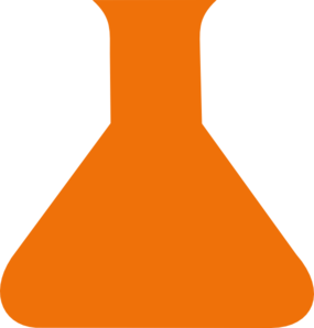 Orange Science Flask clip art - vector clip art online, royalty ...
