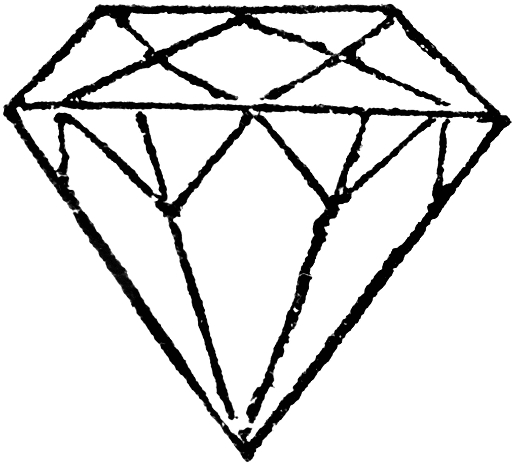 Cartoon Diamond Outline - ClipArt Best