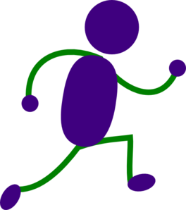 Running Man Purple And Green clip art - vector clip art online ...
