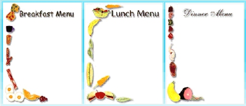 blank menu clipart - photo #28