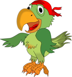 Pirate Parrot clip art - vector clip art online, royalty free ...