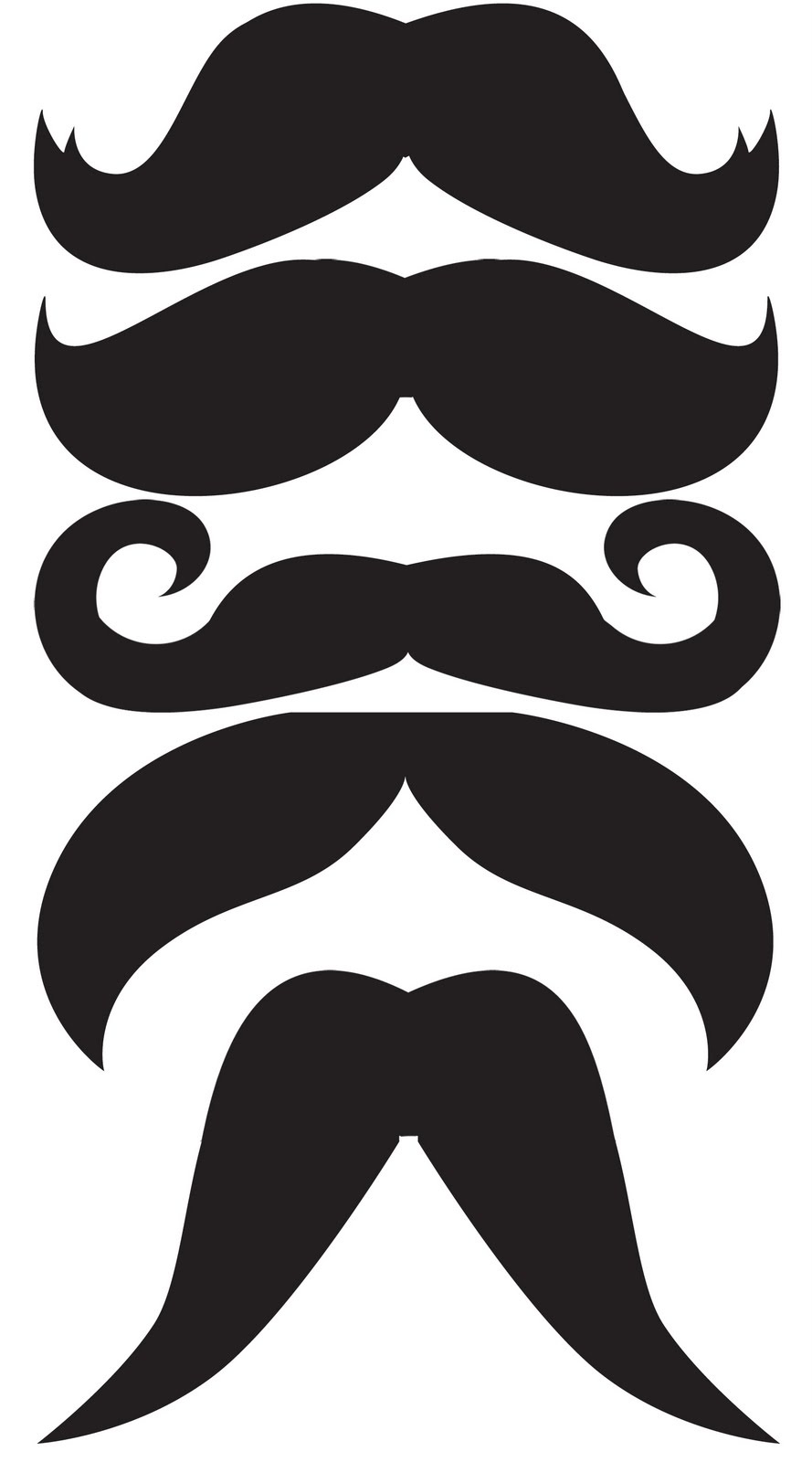 Mustache LARGE Template - ClipArt Best