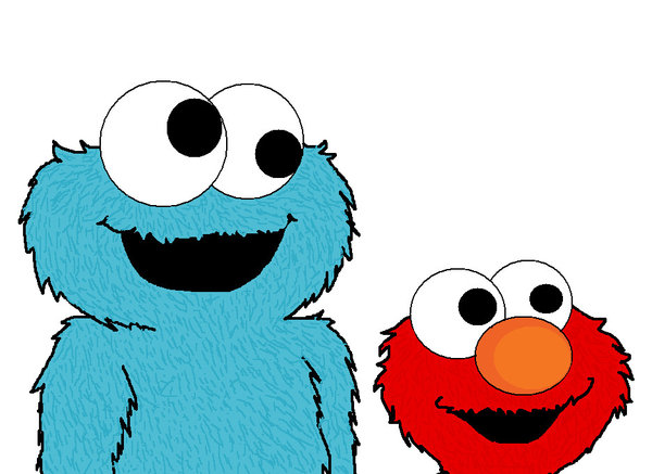 Cookie monster and Elmo