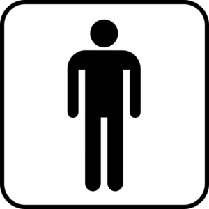 Male Sign Bathroom Bw Boarder Clip Art - vector clip ...