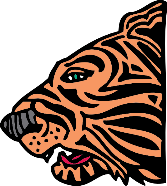 Tiger Head clip art - vector clip art online, royalty free ...