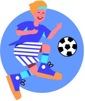 School Clip Art - Boy Playing Soccer Sport