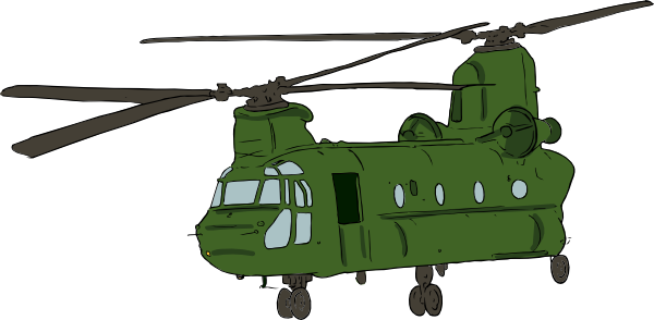 Chinook Helicopter clip art Free Vector / 4Vector