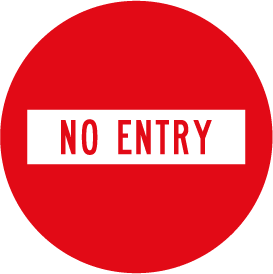 Direction and placement No Entry sign | No entry category ...