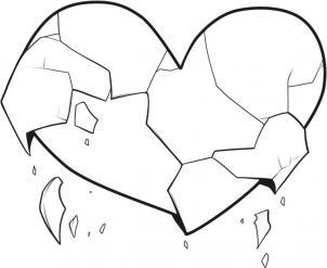 How to Draw Broken Hearts, Step by Step, Symbols, Pop Culture ...