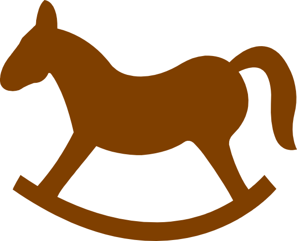 Brown Rocking Horse clip art - vector clip art online, royalty ...