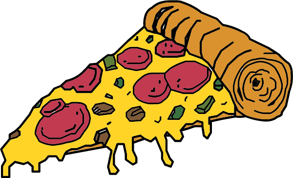 Screaming Sea Horse – Pizza cartoon clipart