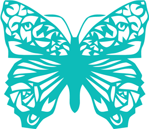 Silhouette Online Store - View Design #33952: butterfly filigree