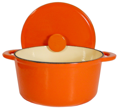 Kitchen Orange Pots and Pans