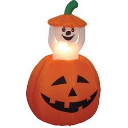 BZB Goods 6' Halloween Inflatable Animated Pumpkin and Ghost | Wayfair