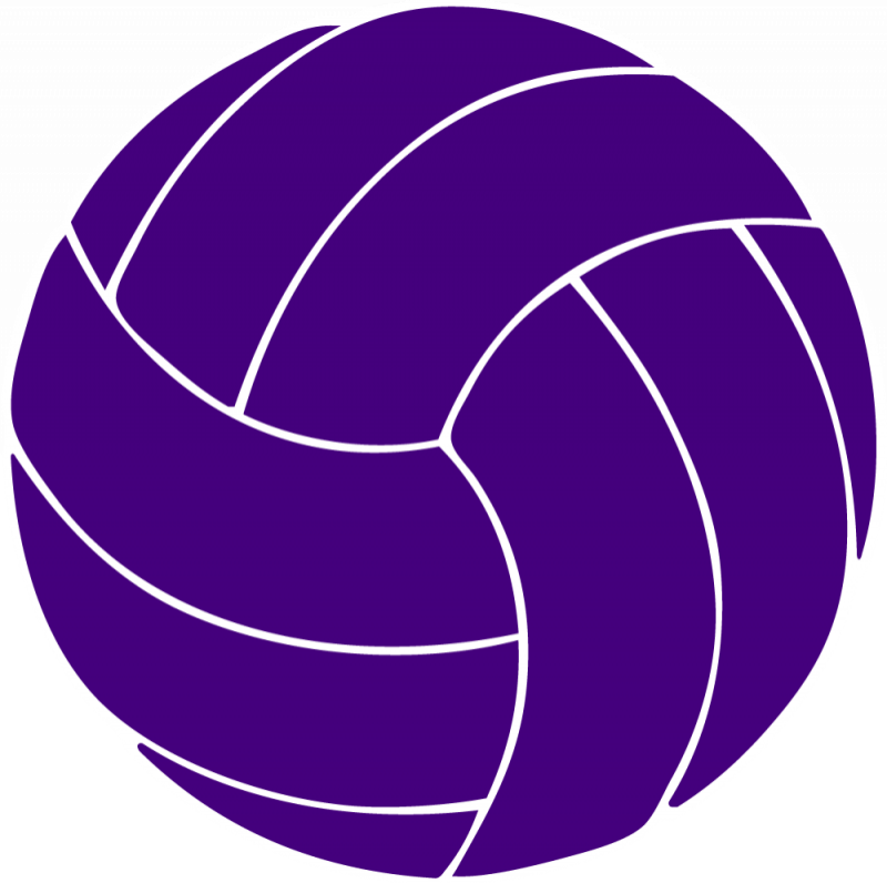 Purple Volleyball Window Decal