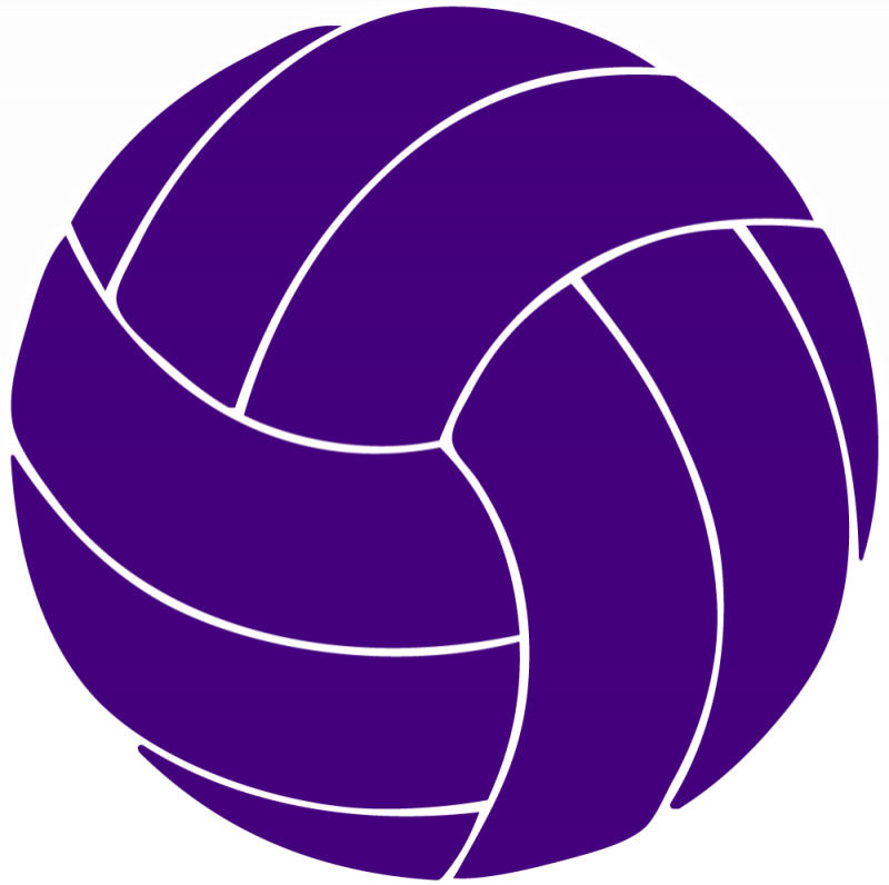 805 views Purple Volleyball Window Decal