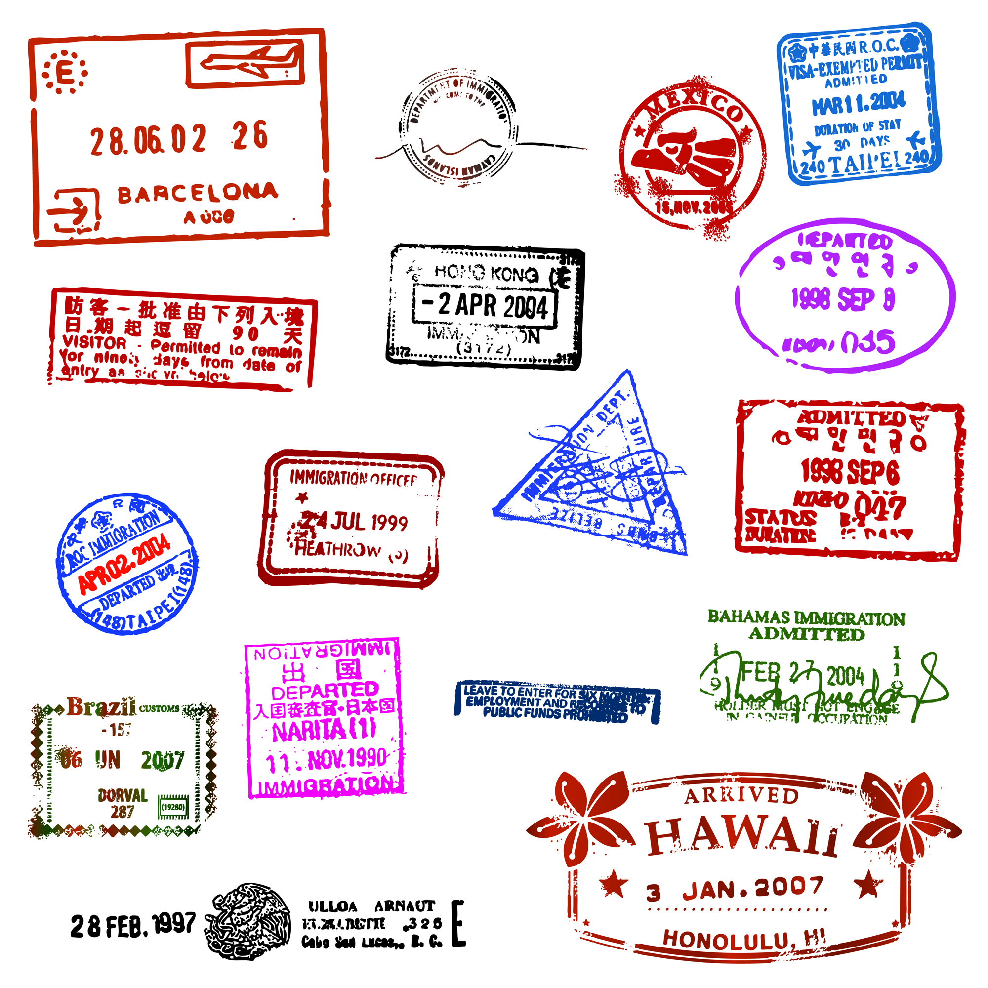 Images For - Passport Stamps Clipart free