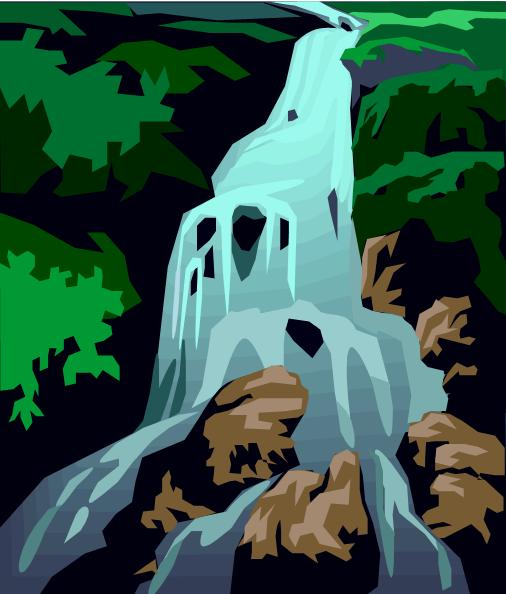 free clipart images waterfalls - photo #9