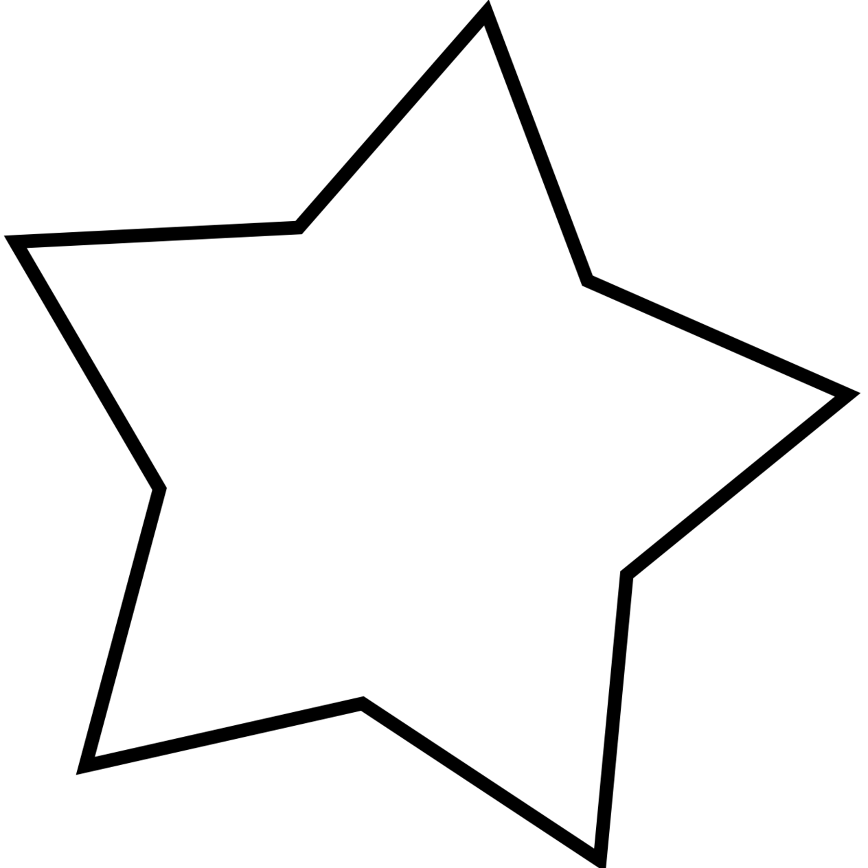 Black and white star clipart png