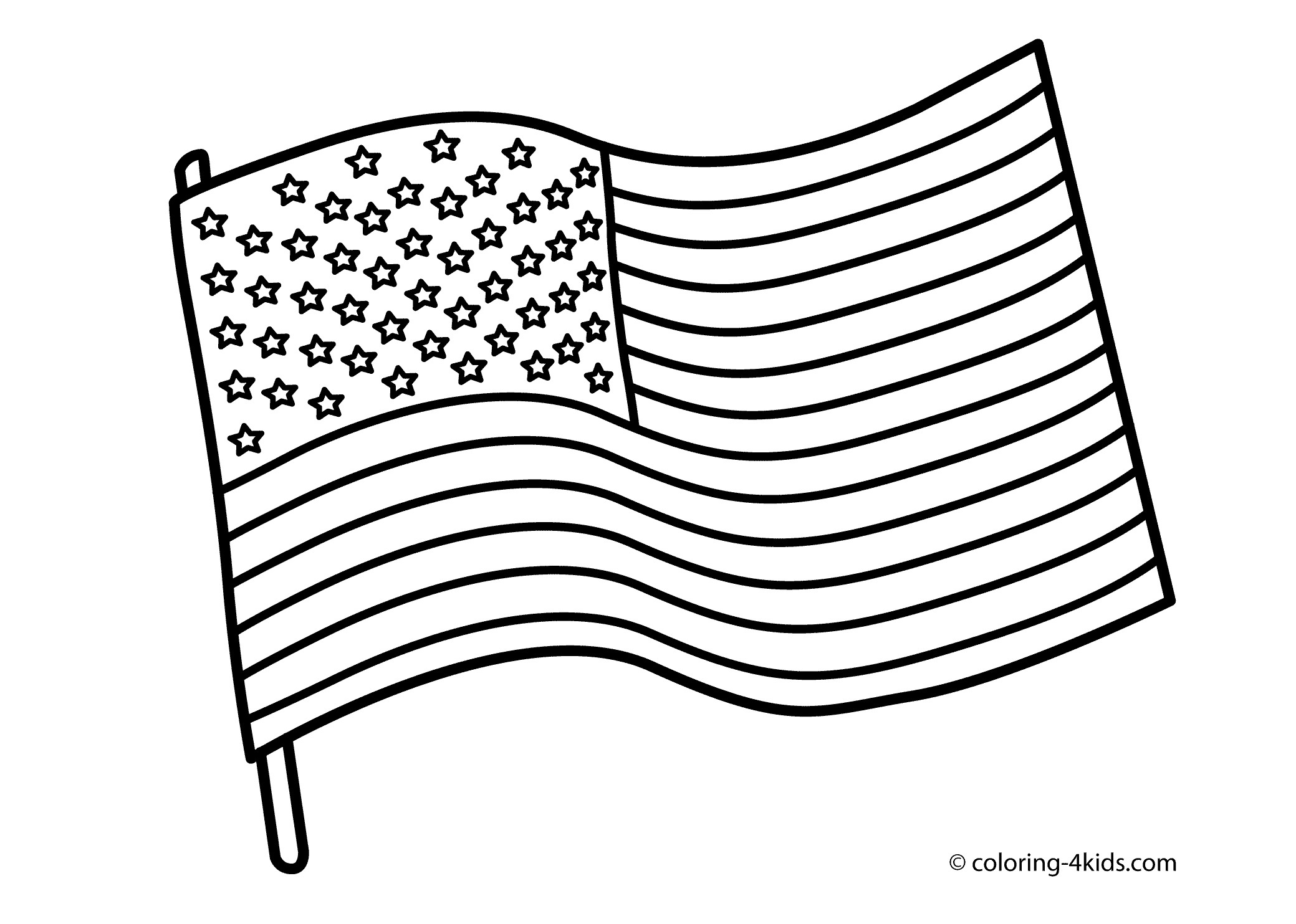 America Flag Coloring Pages - Coloring Pages