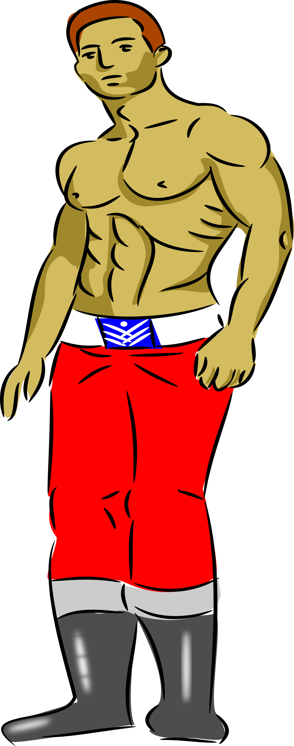 body builder clipart