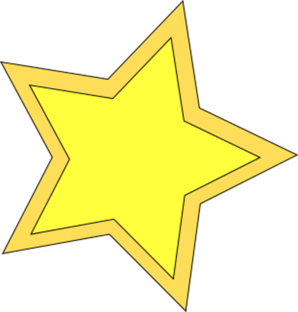 yellow star - vector Clip Art