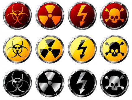 Nuclear radiation hazard warning signs vector Free vector in Adobe ...