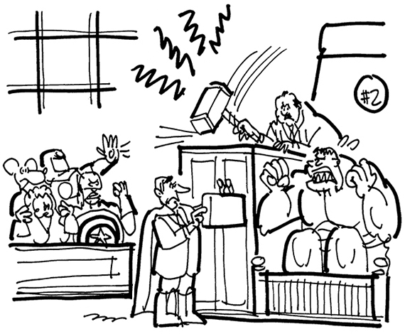 Court Room Cartoon