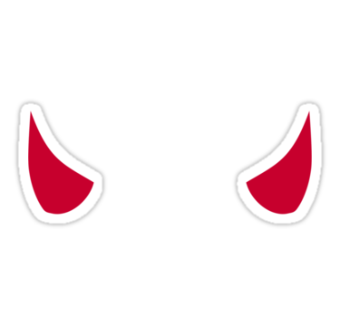 Red devil horns" Stickers by Designzz | Redbubble