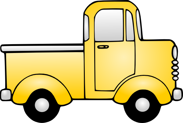 Vintage pickup truck clipart outline