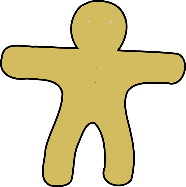 clip art gingerbread man outline - photo #8