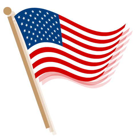 Flag of usa clipart