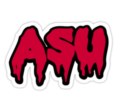 Arizona State University (ASU) Red Bubble Letter Drip" Stickers by ...
